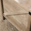 Table basse à plateau relevable, finition brune