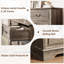 Commode 6 tiroirs avec commode double 47 po de largeur pour rangement dans le salon