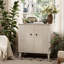 Buffet, buffet Modren avec 4 portes, buffet avec rangement, table de buffet avec pieds en trapèze pour la salle à manger, la cuisine, le salon et le vestibule-131418346