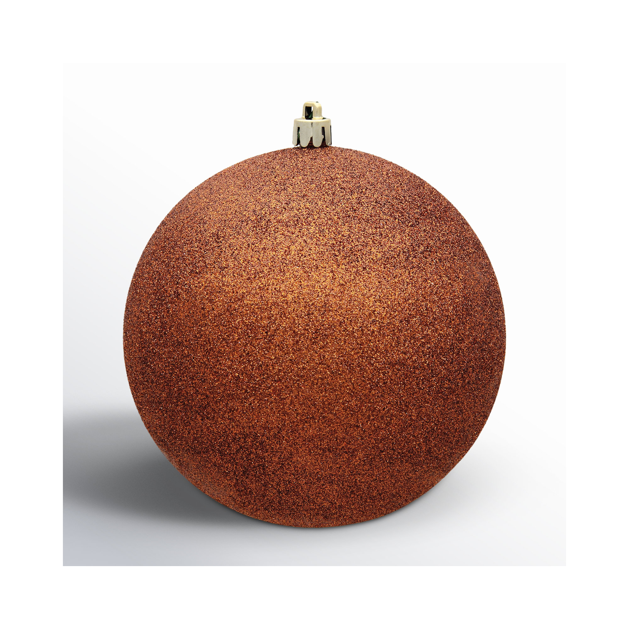Holiday Décor Ball Ornament, Copper, 3" H x 3" W x 3" D
