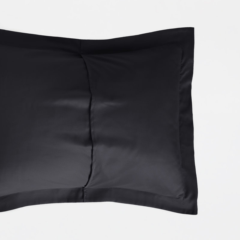 Pillow Shams 2-Pack Microfiber Ultra Soft Bedding, Standard, Black