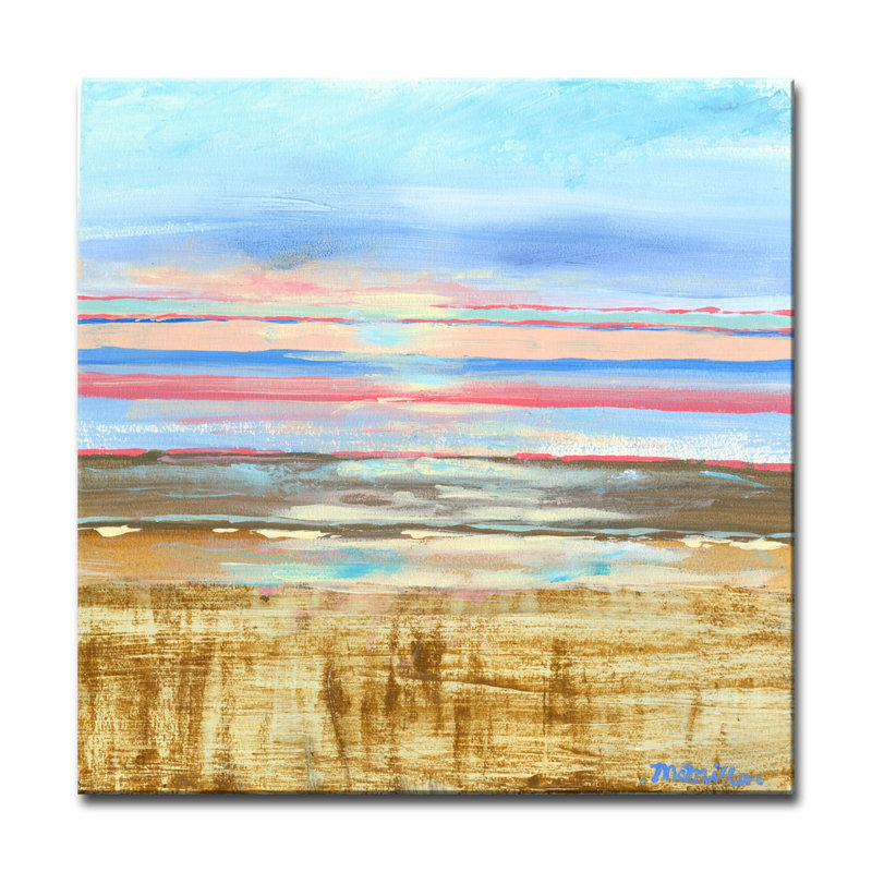 «Red Horizon» par Dana McMillan, reproduction d'art sur toile tendue, H 42 po x l 42 po x P 1,5 po