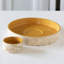 Bol en céramique durable fabriqué à la main Chip-N-Dip - Amber Love, parfait pour l'élégance et la polyvalence dans toute salle à manger