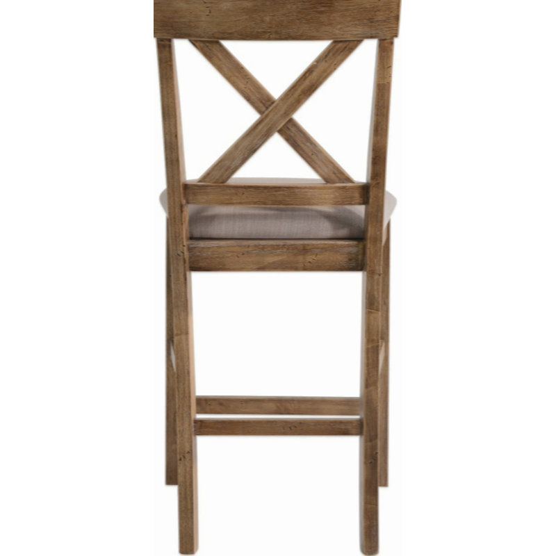 Ensemble de 2 chaises de salle à manger à hauteur de comptoir et chaises de cuisine modernes, Brun