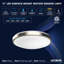 Plafonnier encastré à capteur de mouvement Wrought Studio ™, 13 pouces, 5CCT 2700K-5000K, 20W, 1500LM, ETL-2058751580