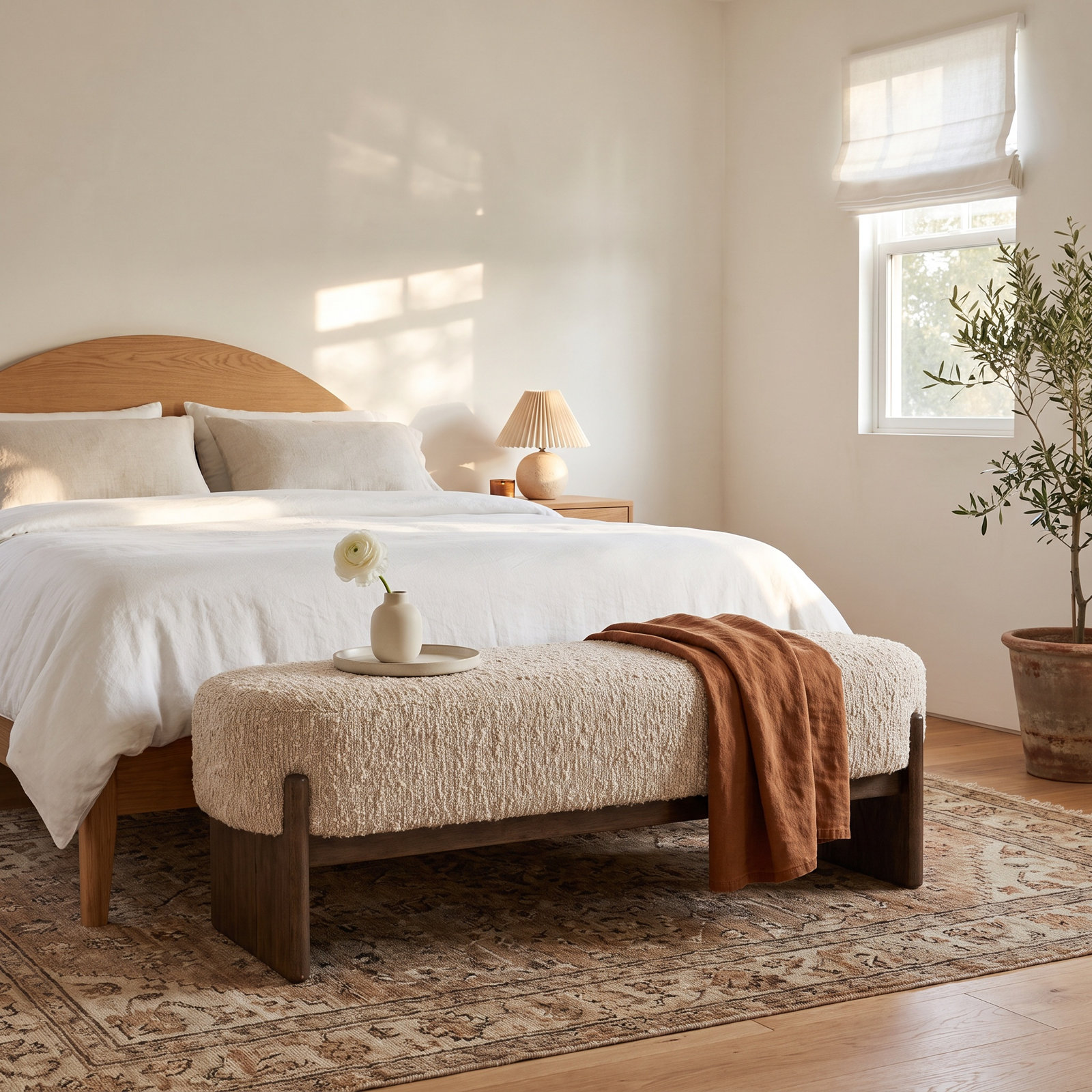 Kirby Accent Bench- 60"-Solema, Solema Cream, Distressed Natural