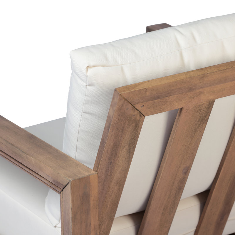 Chaise pivotante d'extérieur en bois d'acacia à 360 degrés Donnie