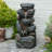 Handcrafted Outdoor Weather Resistant Floor Fountain with Lights
