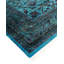 Tapis bleu noué à la main de conception unique Chimel