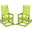 Ensemble de 2 chaises berçantes d'extérieur Hdpe-821586055