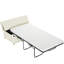 Lit convertible avec matelas, blanc pour un canapé-lit confortable