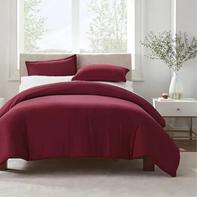 Solid Duvet cover Burgundy Twin