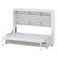 Multifunctional Cabinet Bed with Integrated Folding Sofa, Storage Shelves, and Ambient LED Lighting