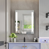 Armoire à miroir encastrée ou à surface H 30 pouces avec désembueur et tablettes réglables H