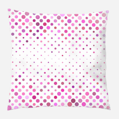 Circle Polka Dots Microsuede Reversible Throw Pillow