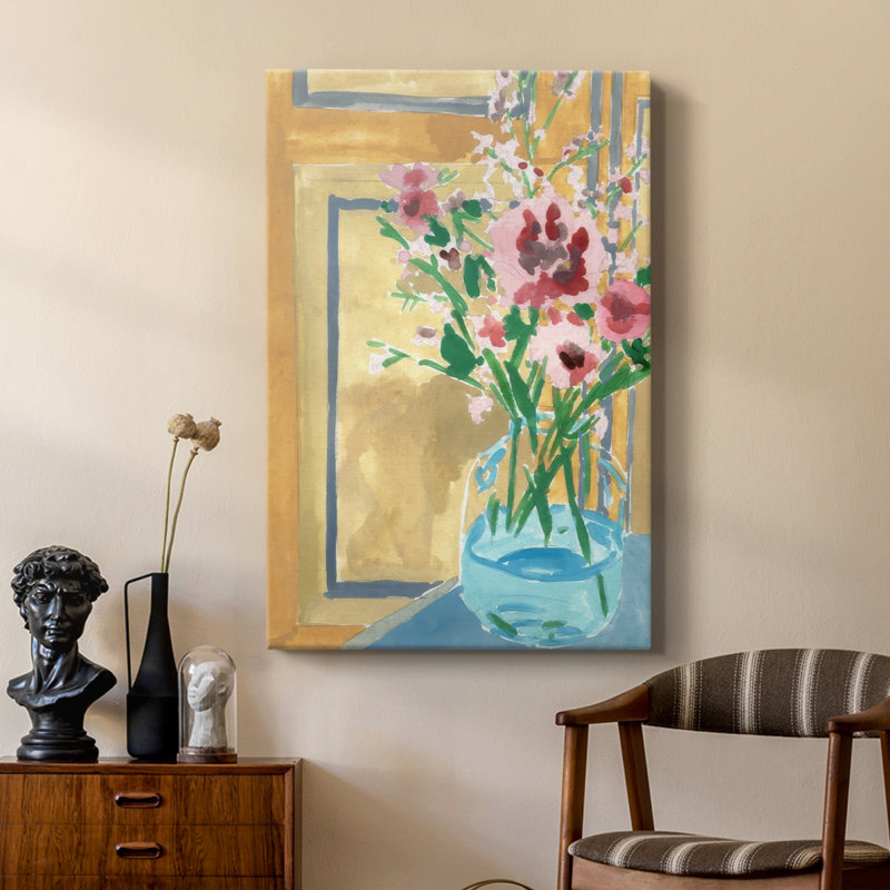 Fleurs en bouteille I - galerie Cavas sur mesure, H 48 po x l 32 po