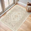 Tapis lavable antidérapant Medallion (crème)-360032987