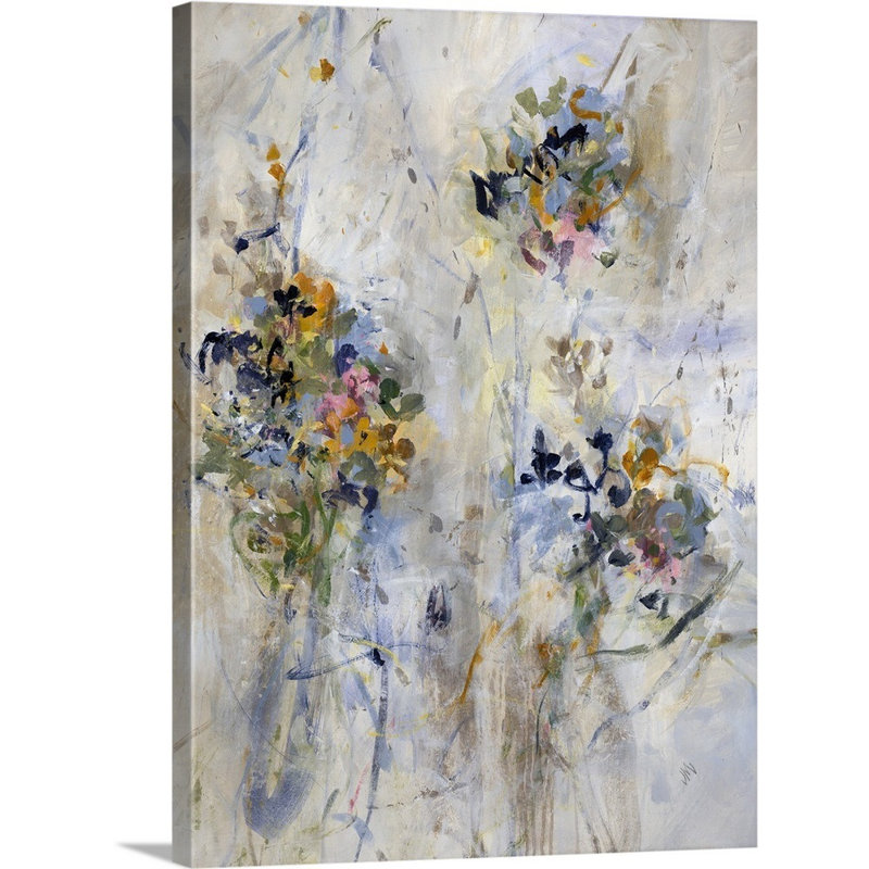 « blended pétales ii », peinture sur toile, Toile tendue, H 16 po x l 12 po x P 1,25 po