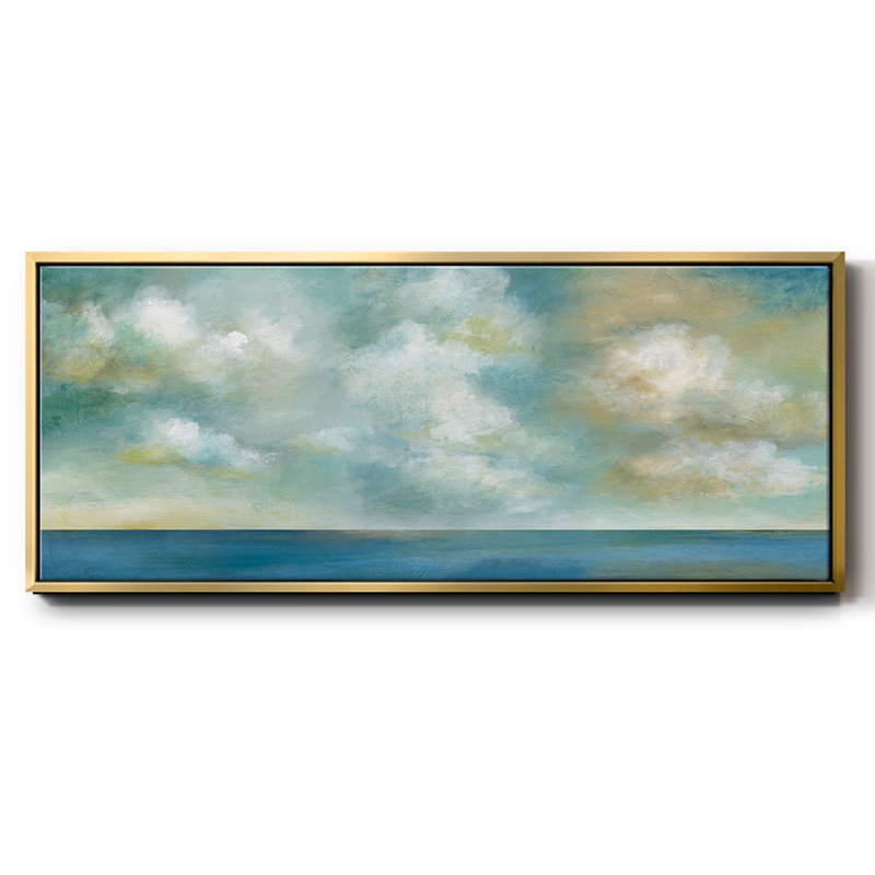 " Cloudscape Vista II ", 12" H x 30" W x 1.5" D, Gold
