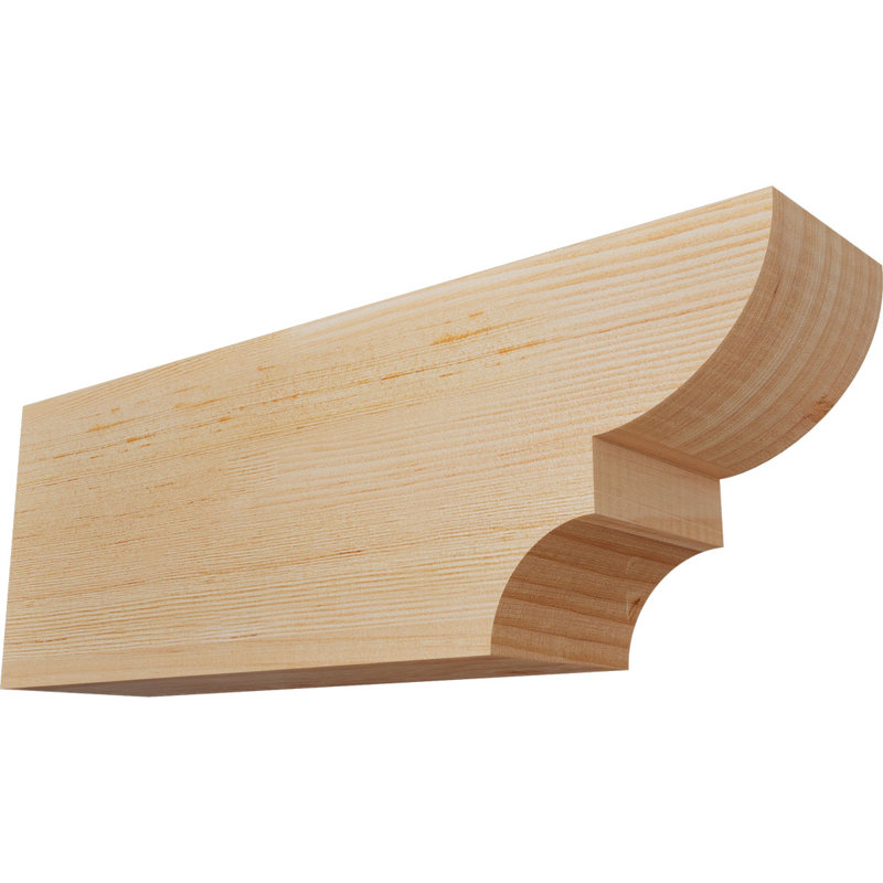 Queue de chevron lisse Ridgewood, Sapin de Douglas, 6"H x 3 1/2"W x 16"L