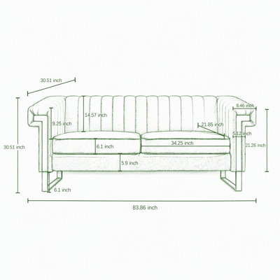 Sofa en velours