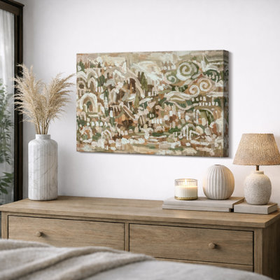 Œuvre de terre, reproduction de giclée sur toile encadrée