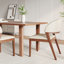 Chaises de salle à manger Aversa de style milieu du siècle, entièrement assemblées, ensemble de 2/4/6, revêtement crème et structure en bois massif-1185434219