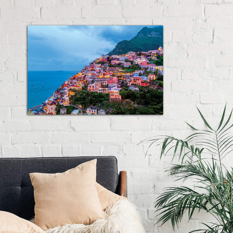 Positano, Illuminated by Susanne Kremer - Wrapped Canvas Print, 101.6 cm H x 66.04 cm W x 1.91 cm D