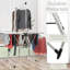 Séchoir à vêtements - Séchoir à linge à 2 niveaux avec 24 rampes de séchage, barre de suspension et 2 ailes réglables en hauteur - Séchoir pliable intérieur / extérieur-1056505857