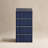 Claverton Modern Grid-Tiled Navy Blue Accent Table-1381761703