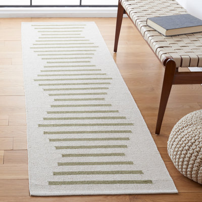 Tapis rayé en coton tissé à la main Estuardo