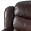 Design classique, tissu moelleux brun foncé, fauteuil inclinable oscillant