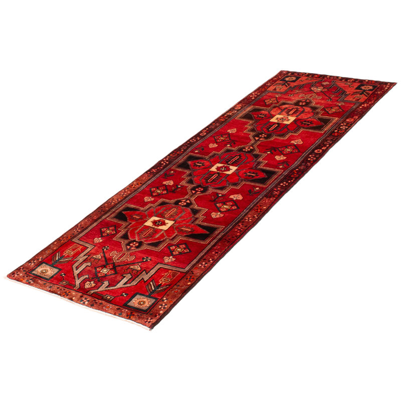 Tapis de couloir unique en laine 3 pi 4 po x 9 pi 6 po Yiorgos
