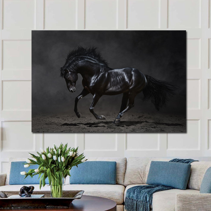 Black Stallion Print, 40" H x 60" W