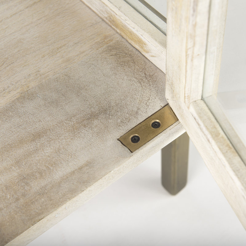 Warner Solid Wood Top End Table, White