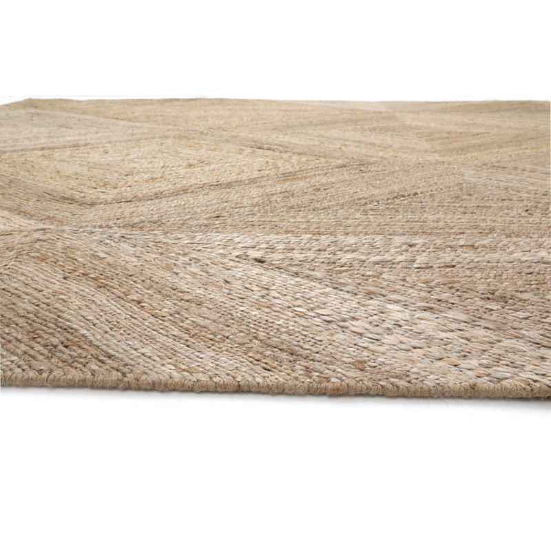 Tapis naturel tressé à la main Bovin, Rectangle 7 pi 6 po x 9 pi 6 po