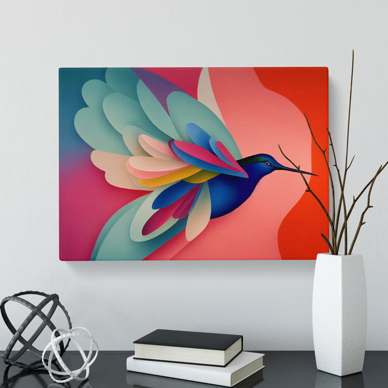 Special Abstract Hummingbird - Wrapped Canvas, 50cm H x 76cm W x 3cm D