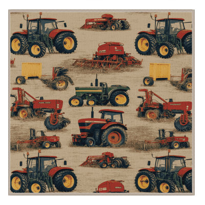 Machine Washable Transportation Beige Area Rug