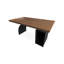 Bureau rectangulaire en bois massif brun + noir-107205914