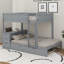 Lit superposé double avec lit gigogne simple, rangement et bureau-947266662