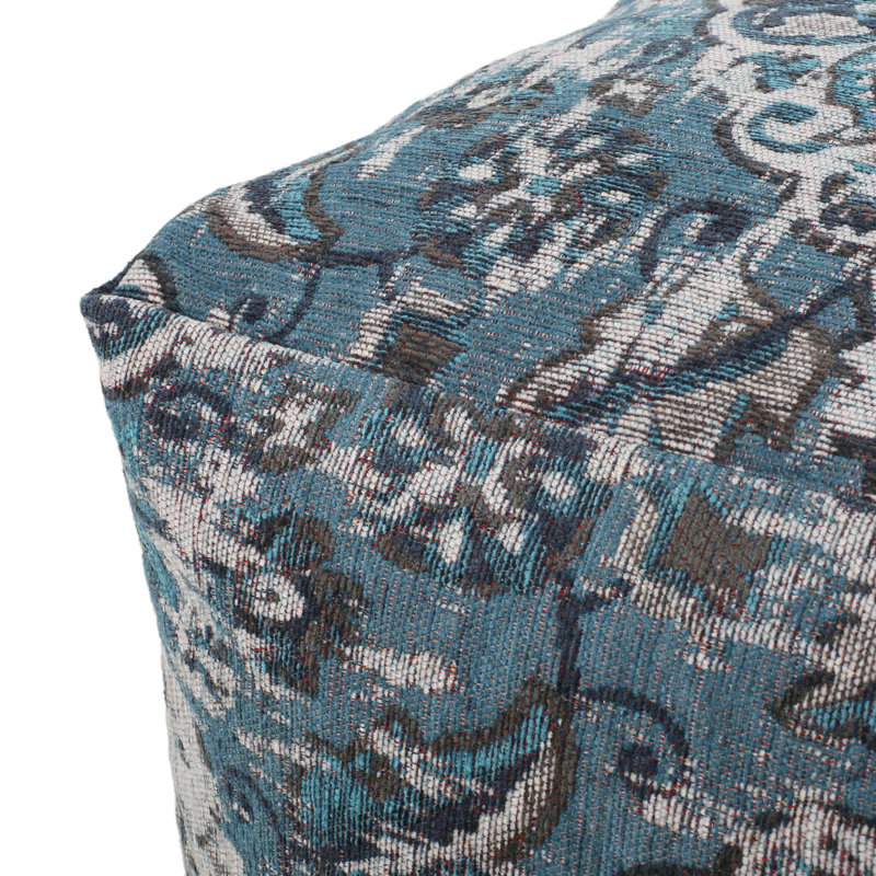 16" Square Ikat Pouf