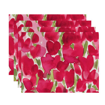 Ensemble de napperons 4 pièces Tulip Blossom