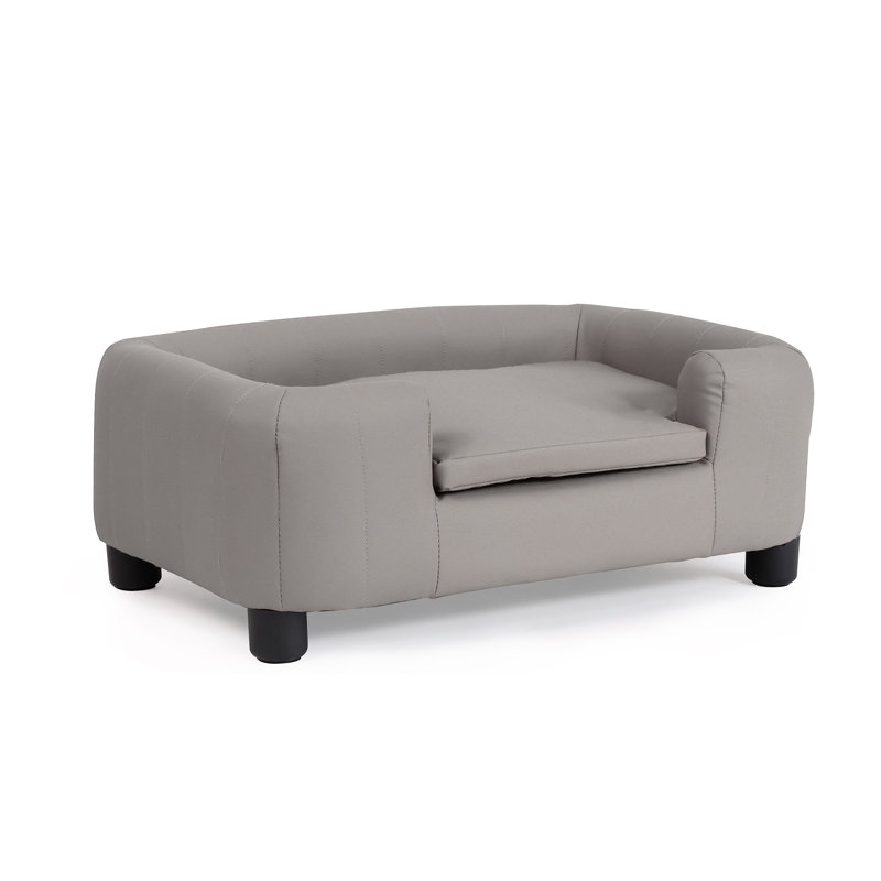 Canapé pour chien Filoteia avec revêtement amovible, L 25,60 po x P 17 po x H 9,84 po, Gris