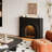 Black Manufactured Wood Freestanding Fireplace