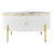 Modern Round Coffee Table With 2 Large Drawers Storage Accent Table (Only Including Table)