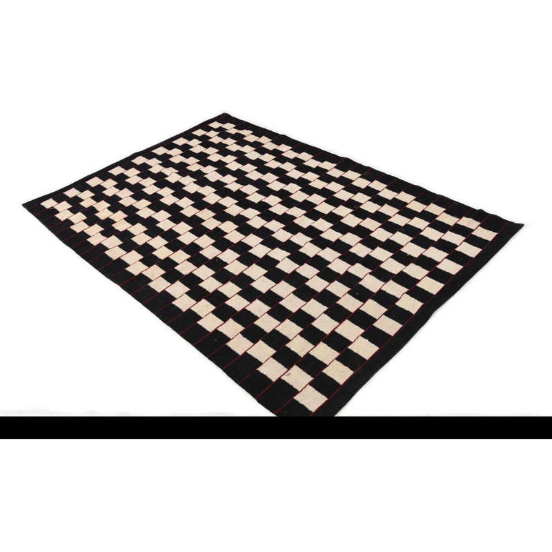 Tapis noir et blanc Noor