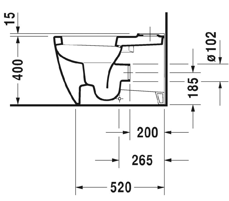 Me by Starck 1.28 GPF (Water Efficient) Elongated Two-Piece Toilet (Seat and Tank Not Included)