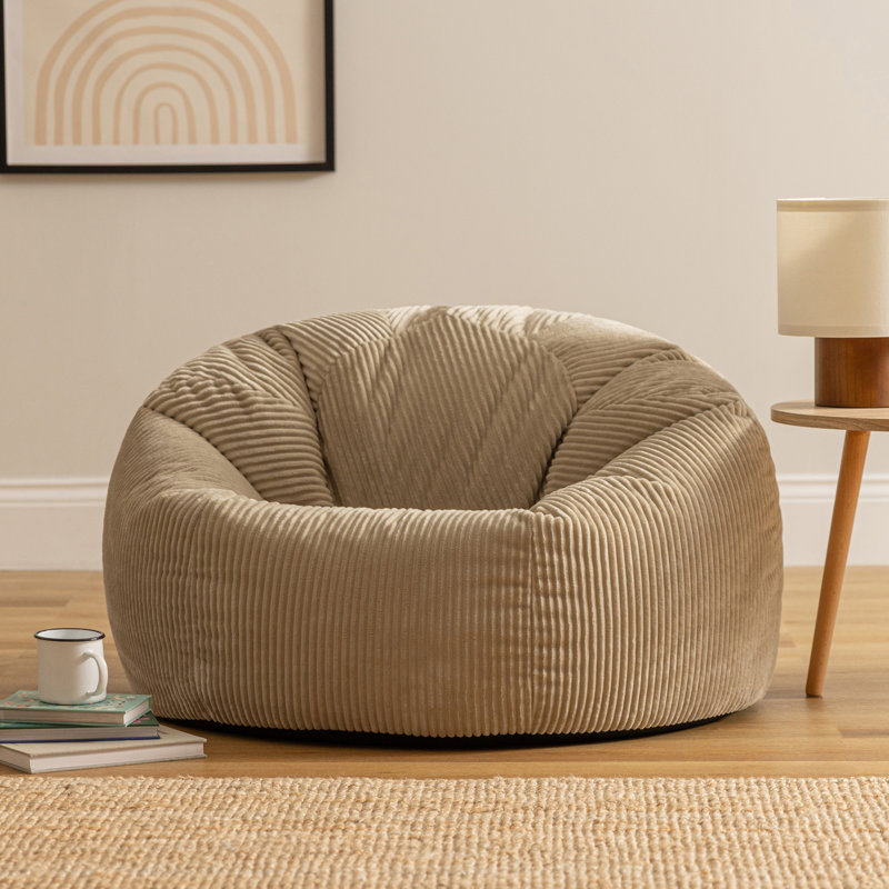icon Kingston Beanbag Corduroy Navy Blue, Stone