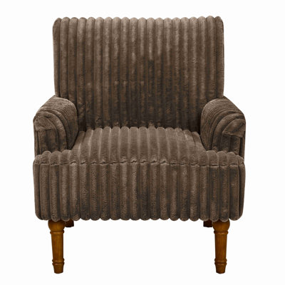 Chaise d'appoint rembourrée avec pieds en métal et tissu contemporain