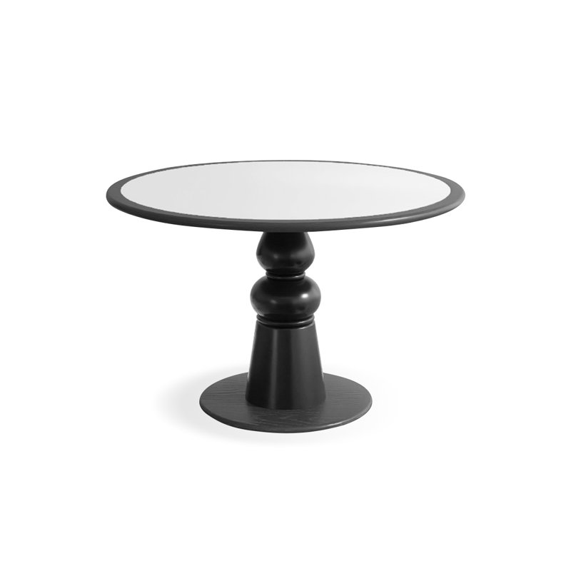 Table de salle à manger blanche, H 29,53 po x L 39,37 po x l 39,37 po